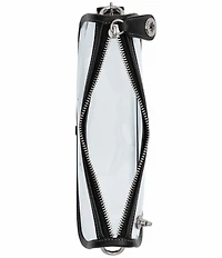 COACH PVC Stadium Swinger Clear Contrast Trim Convertible Shoulder Bag