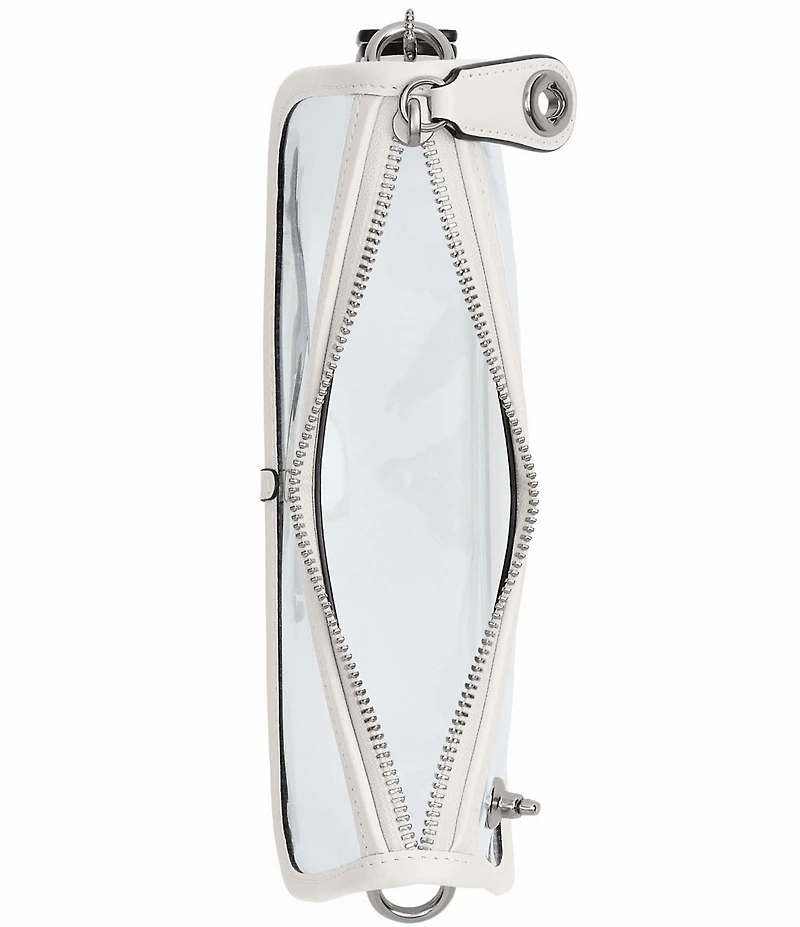 COACH PVC Stadium Swinger Clear Contrast Trim Convertible Shoulder Bag