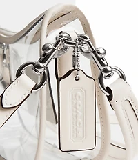 COACH PVC Stadium Swinger Clear Contrast Trim Convertible Shoulder Bag
