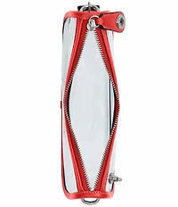 COACH PVC Stadium Swinger Clear Contrast Trim Convertible Shoulder Bag