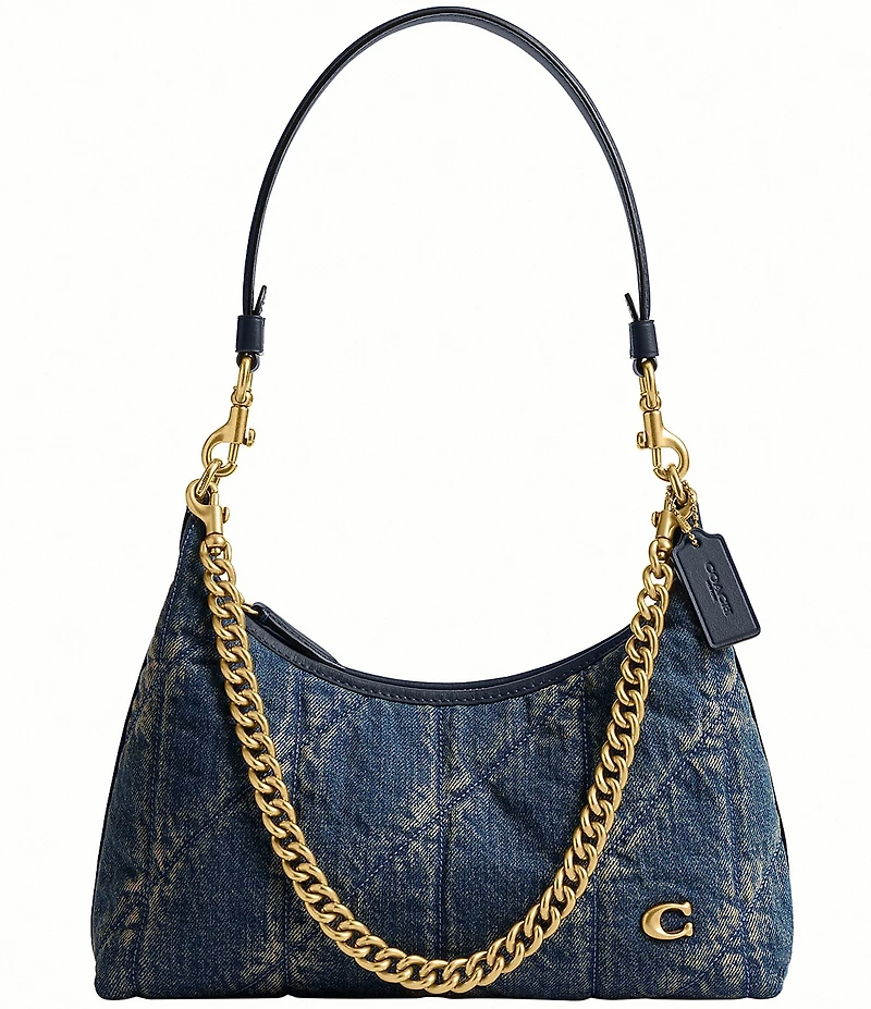 COACH Quilted Denim Juliet Shoulder Bag 25