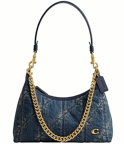 COACH Quilted Denim Juliet Shoulder Bag 25