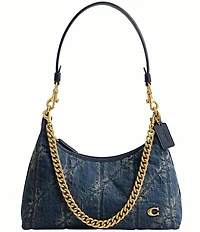 COACH Quilted Denim Juliet Shoulder Bag 25