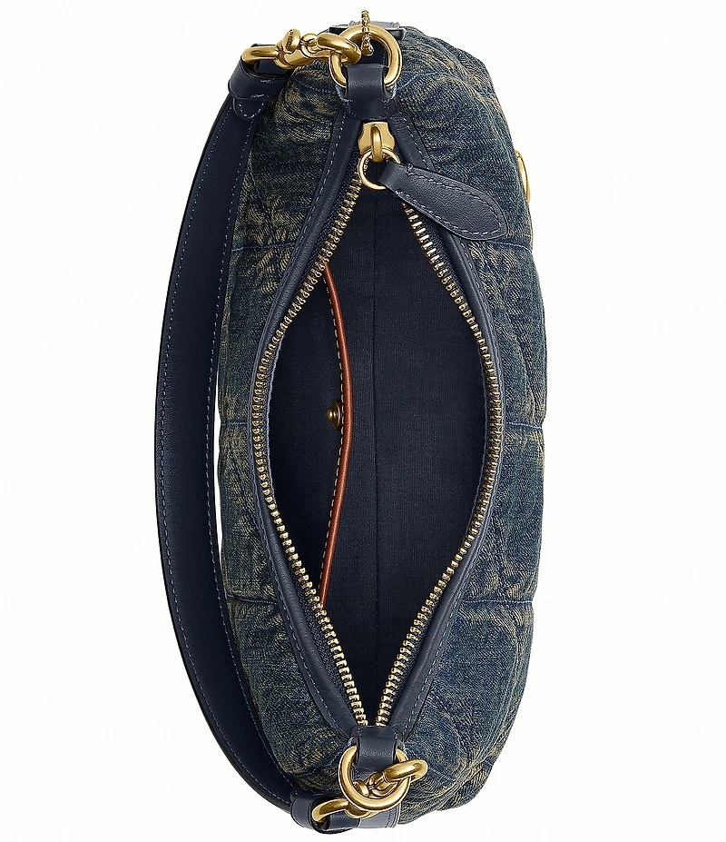 COACH Quilted Denim Juliet Shoulder Bag 25