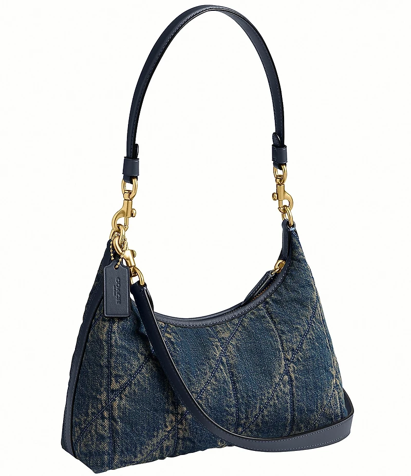 COACH Quilted Denim Juliet Shoulder Bag 25