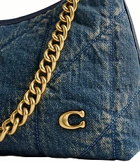 COACH Quilted Denim Juliet Shoulder Bag 25