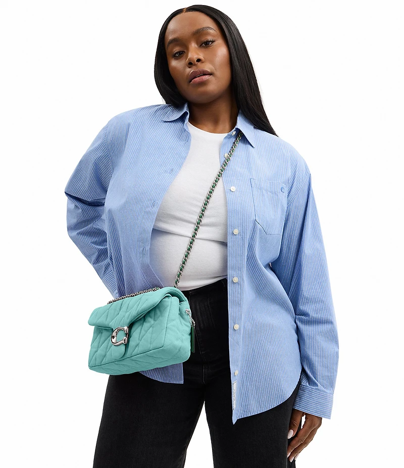 COACH Quilted Denim Tabby Convertible Shoulder Bag
