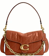 COACH Quilted Glazed Leather Chain Tabby Shoulder Bag
