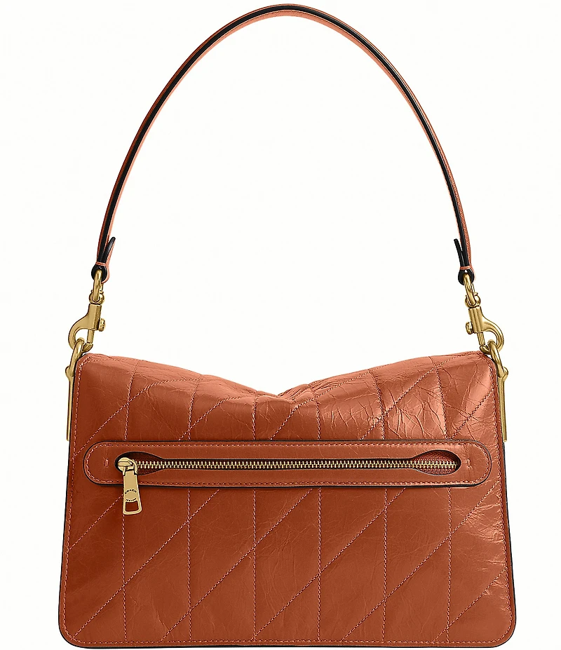 COACH Quilted Glazed Leather Chain Tabby Shoulder Bag