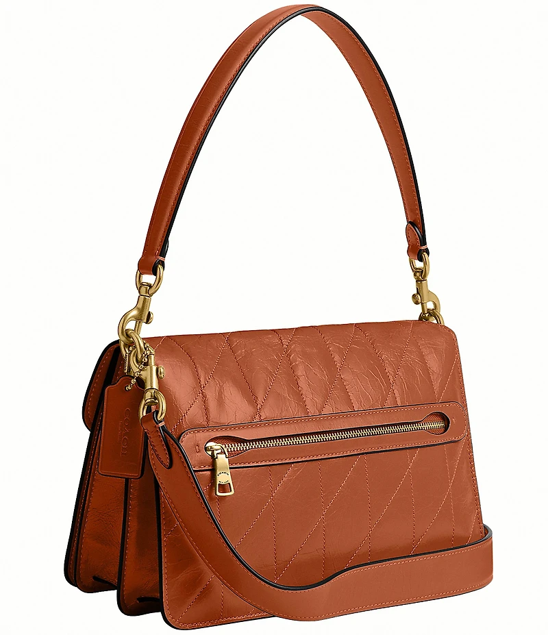 COACH Quilted Glazed Leather Chain Tabby Shoulder Bag