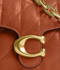 COACH Quilted Glazed Leather Chain Tabby Shoulder Bag