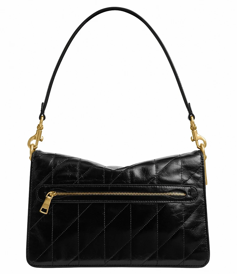 COACH Quilted Glazed Leather Chain Tabby Shoulder Bag