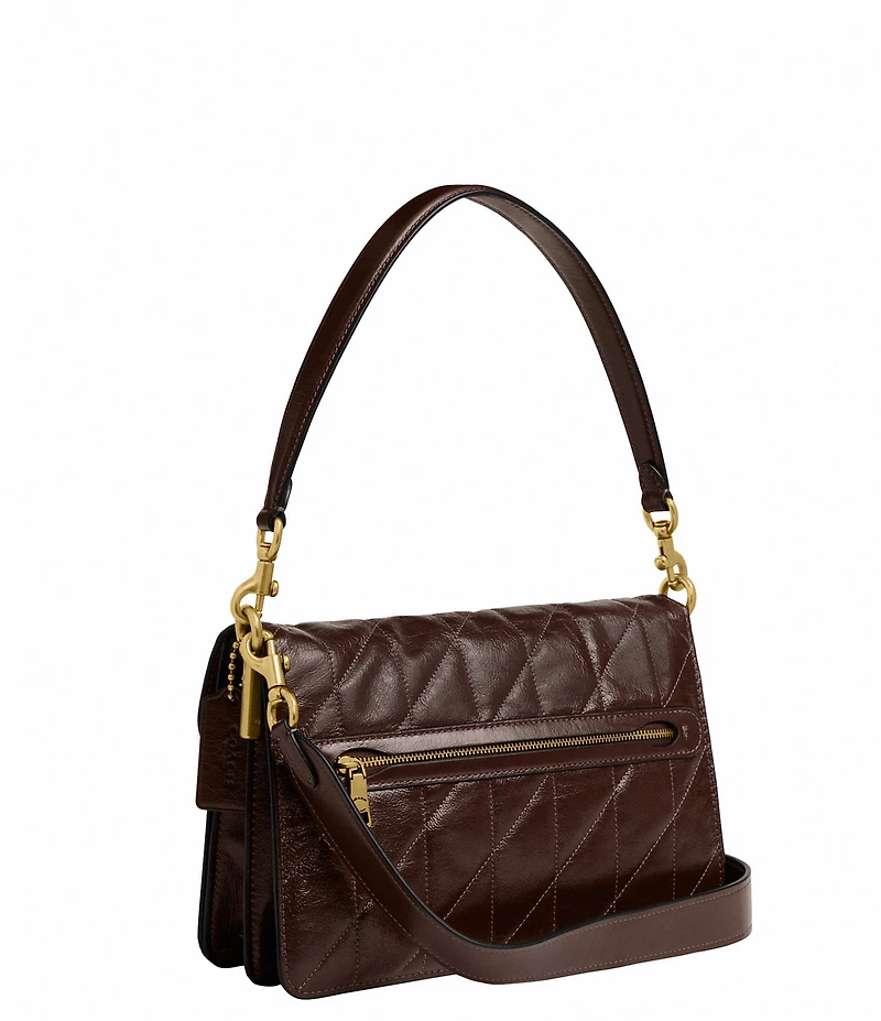 COACH Quilted Glazed Leather Chain Tabby Shoulder Bag