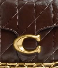 COACH Quilted Glazed Leather Chain Tabby Shoulder Bag