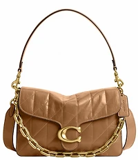 COACH Quilted Glazed Leather Chain Tabby Shoulder Bag