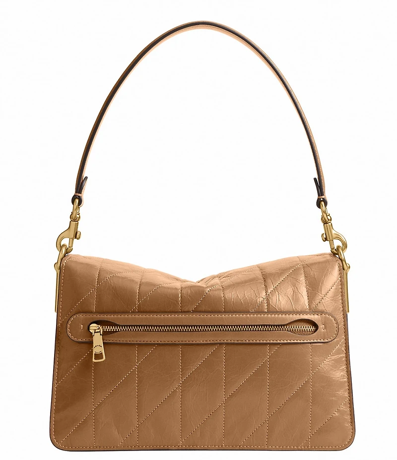 COACH Quilted Glazed Leather Chain Tabby Shoulder Bag