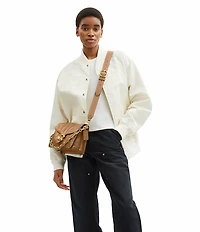 COACH Quilted Glazed Leather Chain Tabby Shoulder Bag