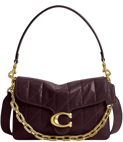 COACH Quilted Glazed Leather Chain Tabby Shoulder Bag