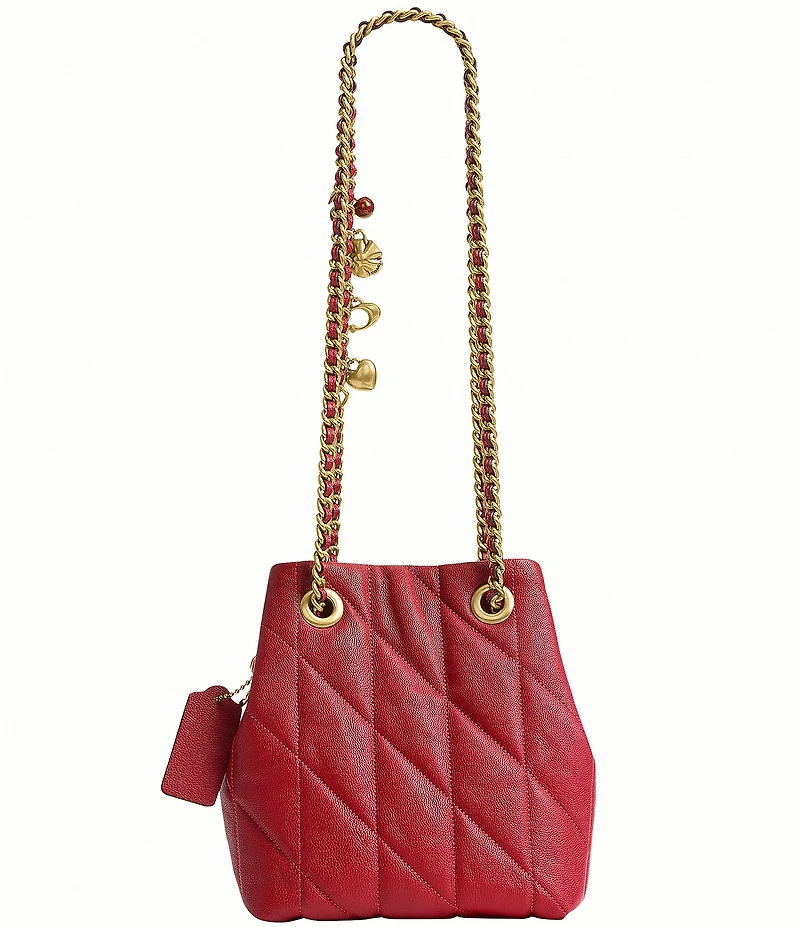 COACH Quilted Jade Quilted Drawstring Bag