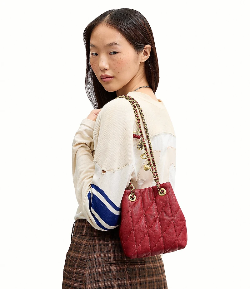 COACH Quilted Jade Quilted Drawstring Bag