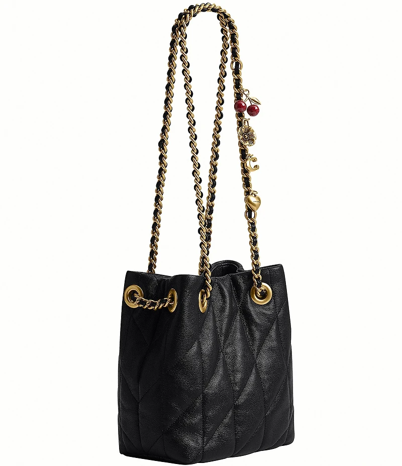 COACH Quilted Jade Quilted Drawstring Bag