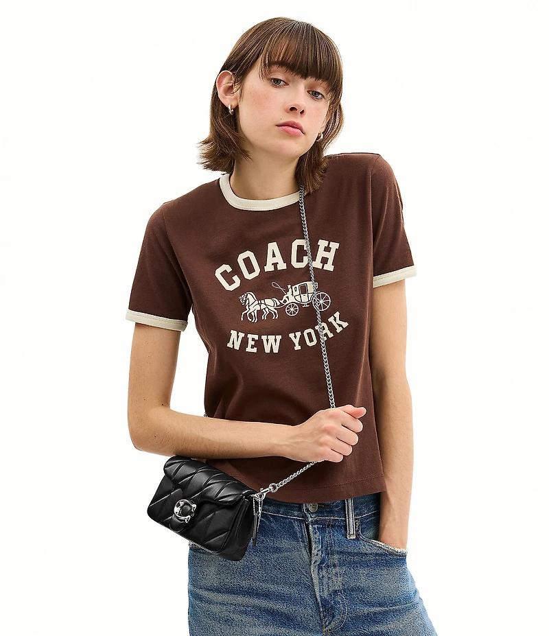 COACH Tabby 19 Quilted Leather Wristlet Crossbody Bag