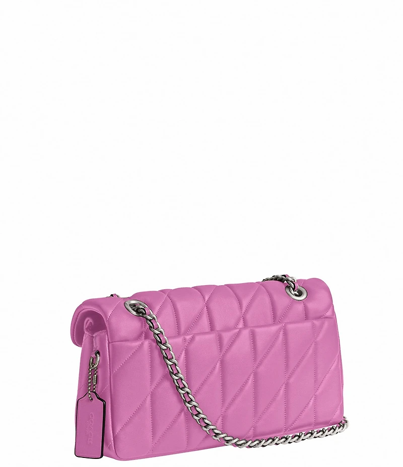 COACH Quilted Leather Tabby 26 Silver Hardware Shoulder Crossbody Bag