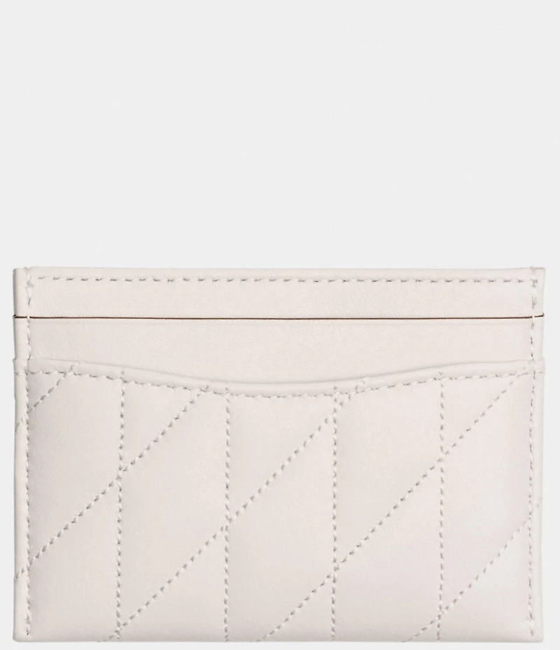 COACH Quilted Nappa Leather Gold Hardware Card Case