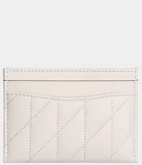 COACH Quilted Nappa Leather Gold Hardware Card Case