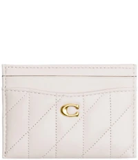 COACH Quilted Nappa Leather Gold Hardware Card Case