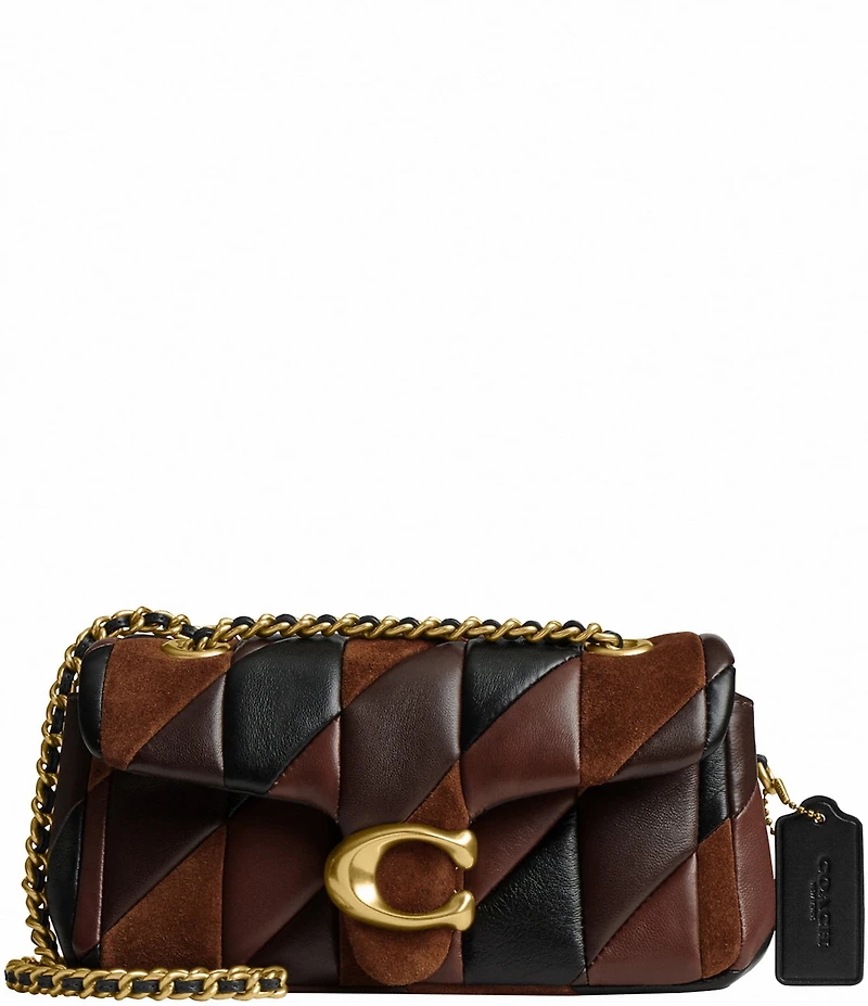 COACH Quilted Patchwork Leather & Suede Tabby 20 Shoulder Bag