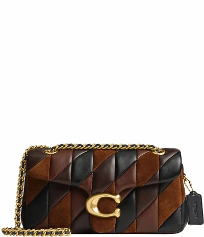 COACH Quilted Patchwork Leather & Suede Tabby 26 Convertible Shoulder Bag
