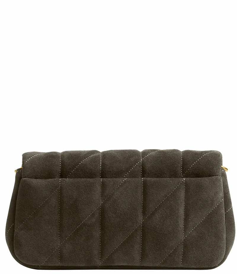 COACH Tabby 19 Quilted Suede Chain Crossbody Wristlet Bag