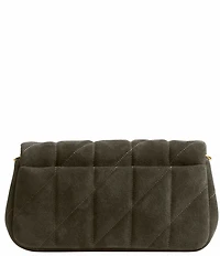 COACH Tabby 19 Quilted Suede Chain Crossbody Wristlet Bag