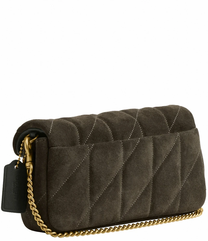 COACH Tabby 19 Quilted Suede Chain Crossbody Wristlet Bag
