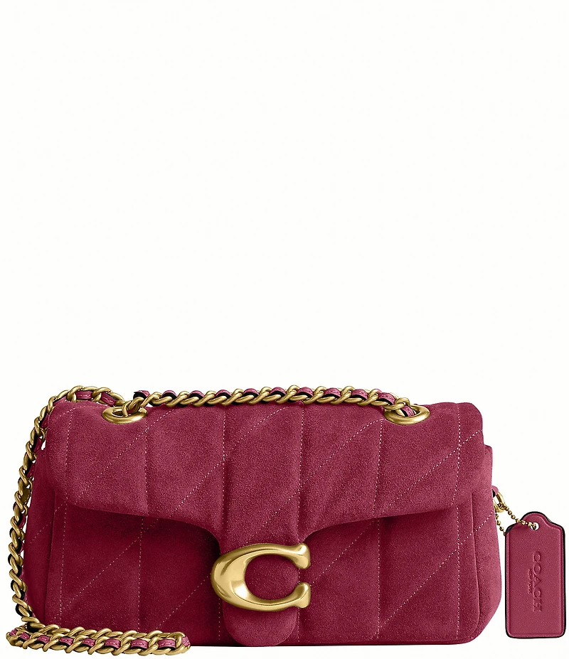 COACH Tabby 20 Quilted Suede Shoulder Bag