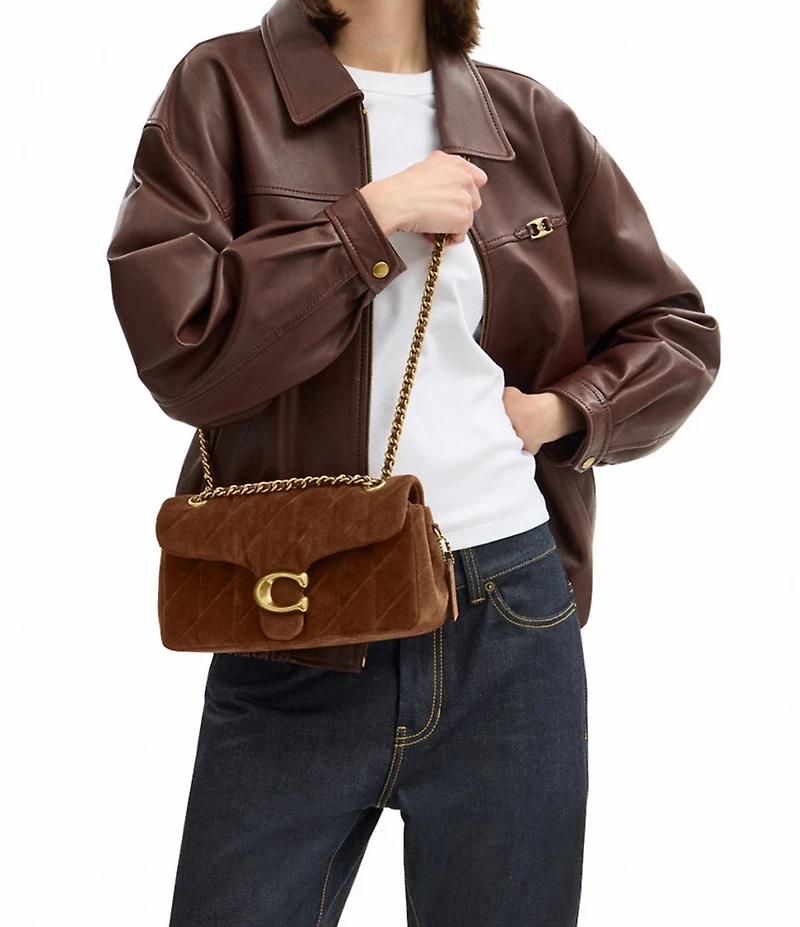 COACH Quilted Suede Tabby 26 Convertible Shoulder Bag