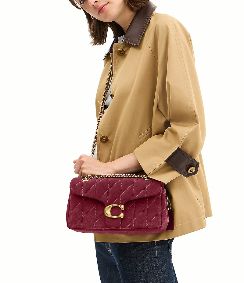 COACH Quilted Suede Tabby Shoulder Bag 26
