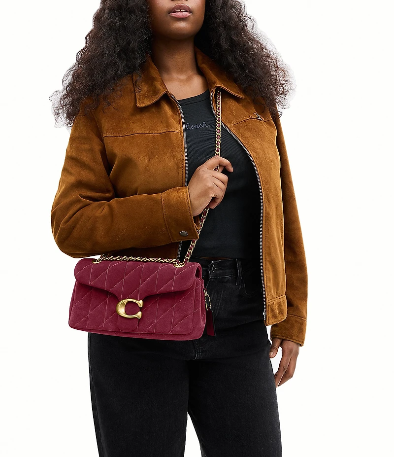 COACH Quilted Suede Tabby Shoulder Bag 26