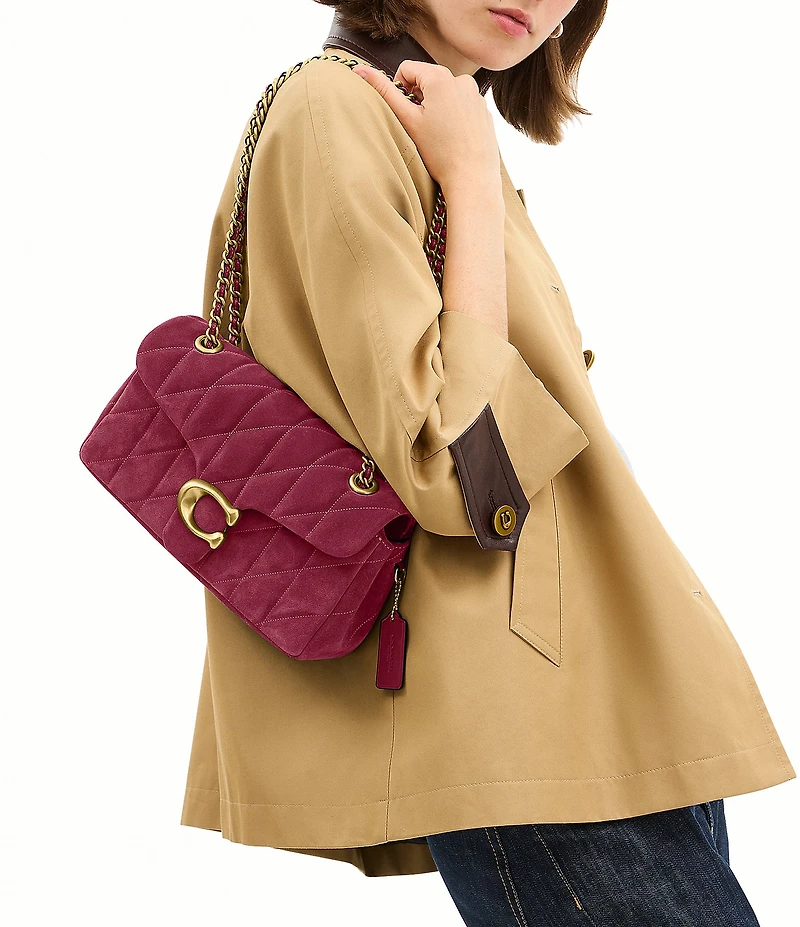 COACH Quilted Suede Tabby Shoulder Bag 26