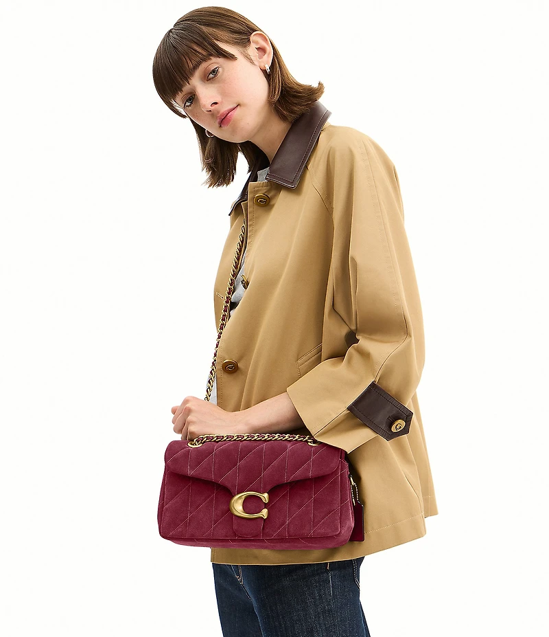 COACH Tabby 26 Quilted Suede Shoulder Bag
