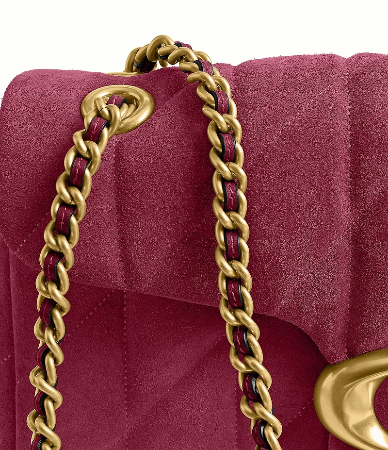 COACH Tabby 26 Quilted Suede Shoulder Bag
