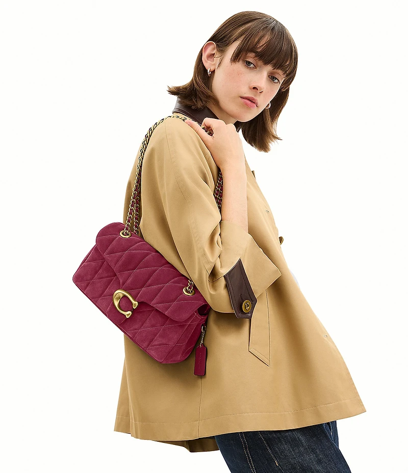 COACH Tabby 26 Quilted Suede Shoulder Bag