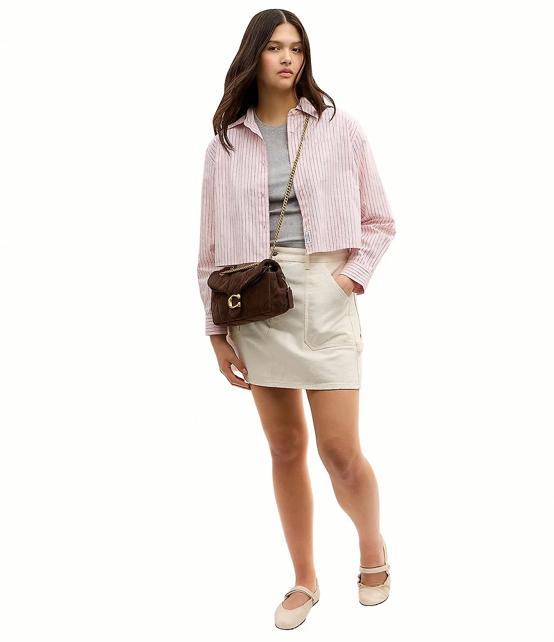 COACH Tabby 26 Quilted Suede Shoulder Bag