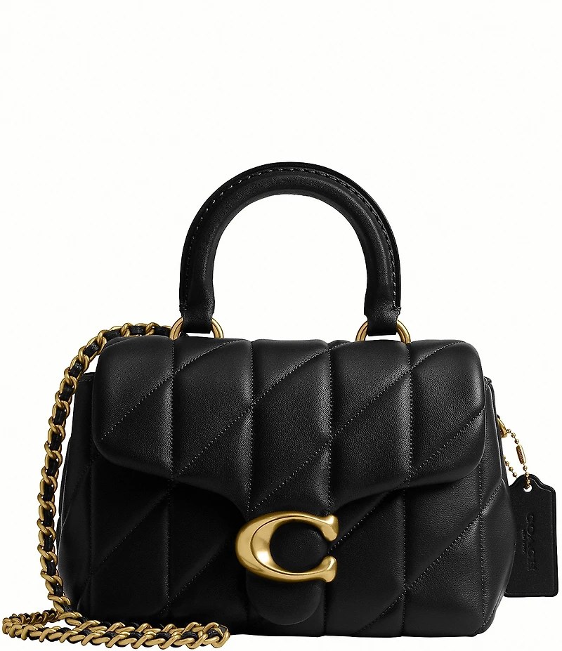COACH Quilted Tabby Top Handle Clutch