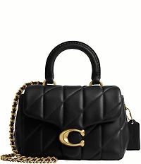 COACH Quilted Tabby Top Handle Clutch