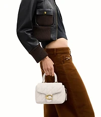 COACH Quilted Tabby Top Handle Clutch