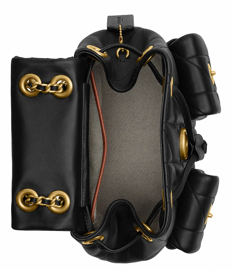 COACH Tabby Leather Pillow Quilt Backpack