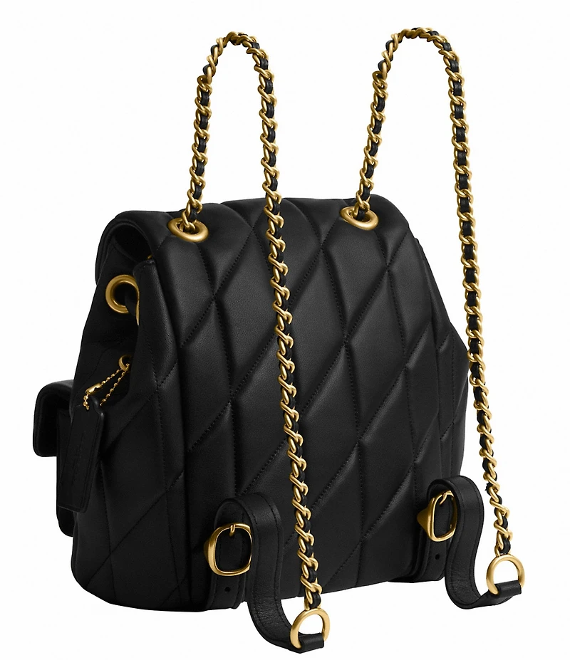COACH Tabby Leather Pillow Quilt Backpack