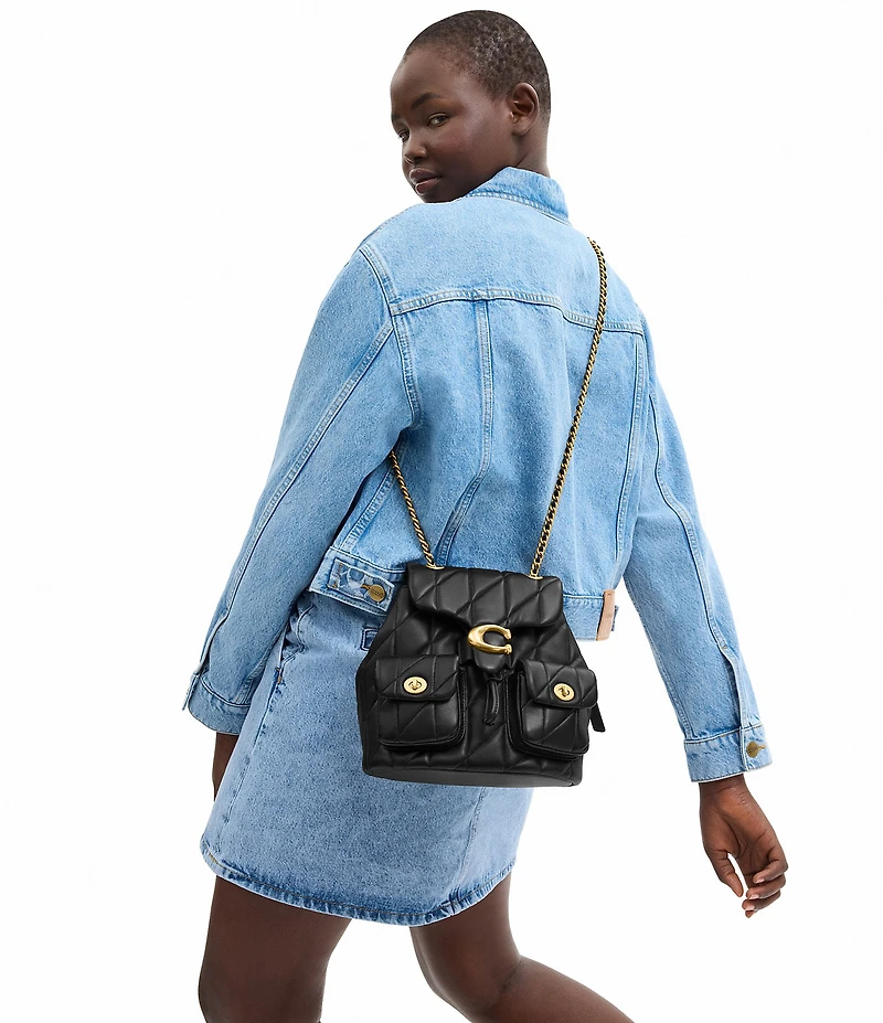 COACH Tabby Leather Pillow Quilt Backpack